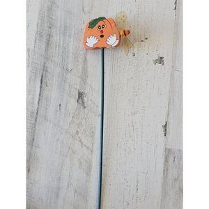 Halloween pumpkin propeller windmill lawn stake decor